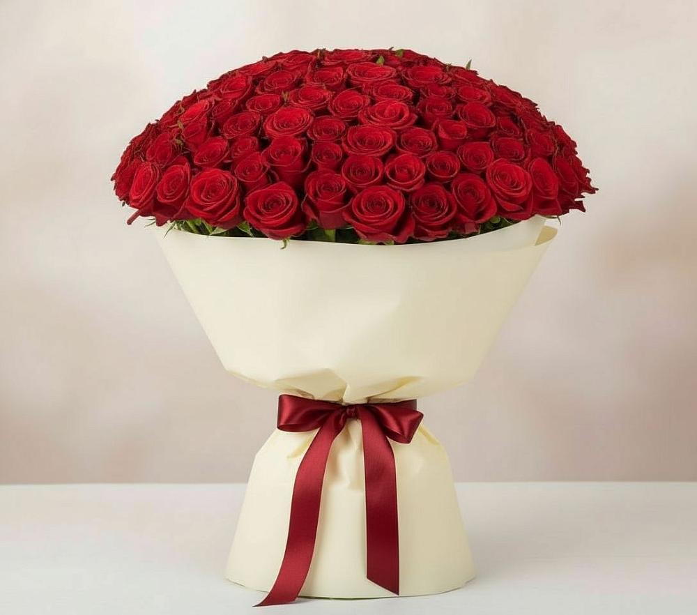 Букет 101 Красная роза Милано в Койгородке