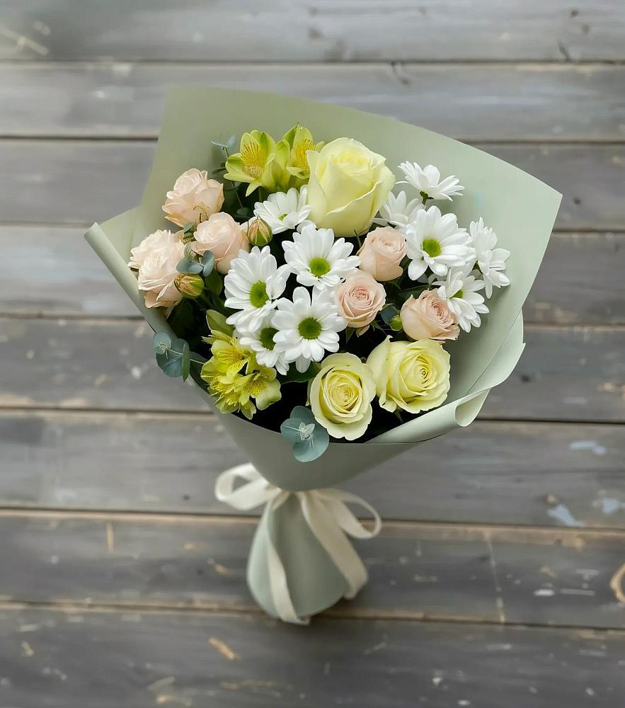 Букет цветов из: Альстромерии, Розы и Хризантемы в Койгородке