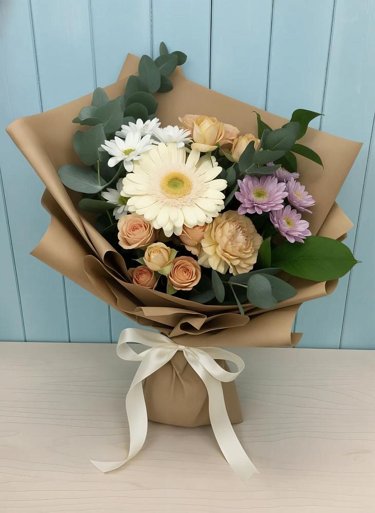 Букет цветов из: Герберы и Хризантемы в Койгородке