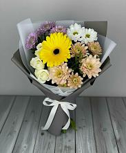 Букет цветов из:  Розы, Герберы и Хризантемы в Койгородке