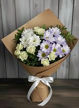 Букет цветов из:  Хризантемы и Розы #REPLACE_PRED# Койгородке