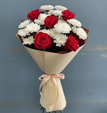 Букет цветов из:  Розы и Хризантемы в Койгородке