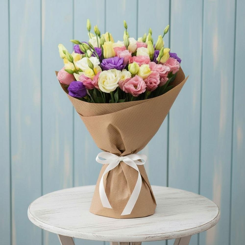 Букет цветов из: Лизиантусы в Койгородке