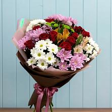 Букет цветов из:  Розы, Хризантемы и Альстромерии #REPLACE_PRED# Койгородке