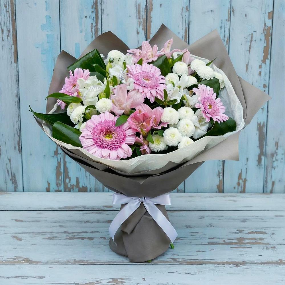 Букет цветов из: Герберы, Альстромерии и Хризантемы в Койгородке