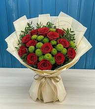 Букет цветов из:  Розы и Хризантемы в Койгородке