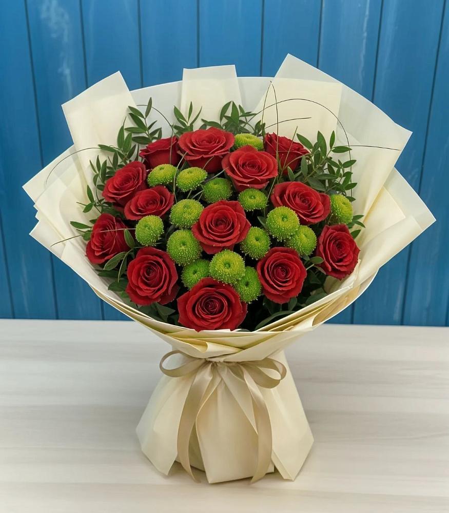 Букет цветов из: Розы и Хризантемы в Койгородке